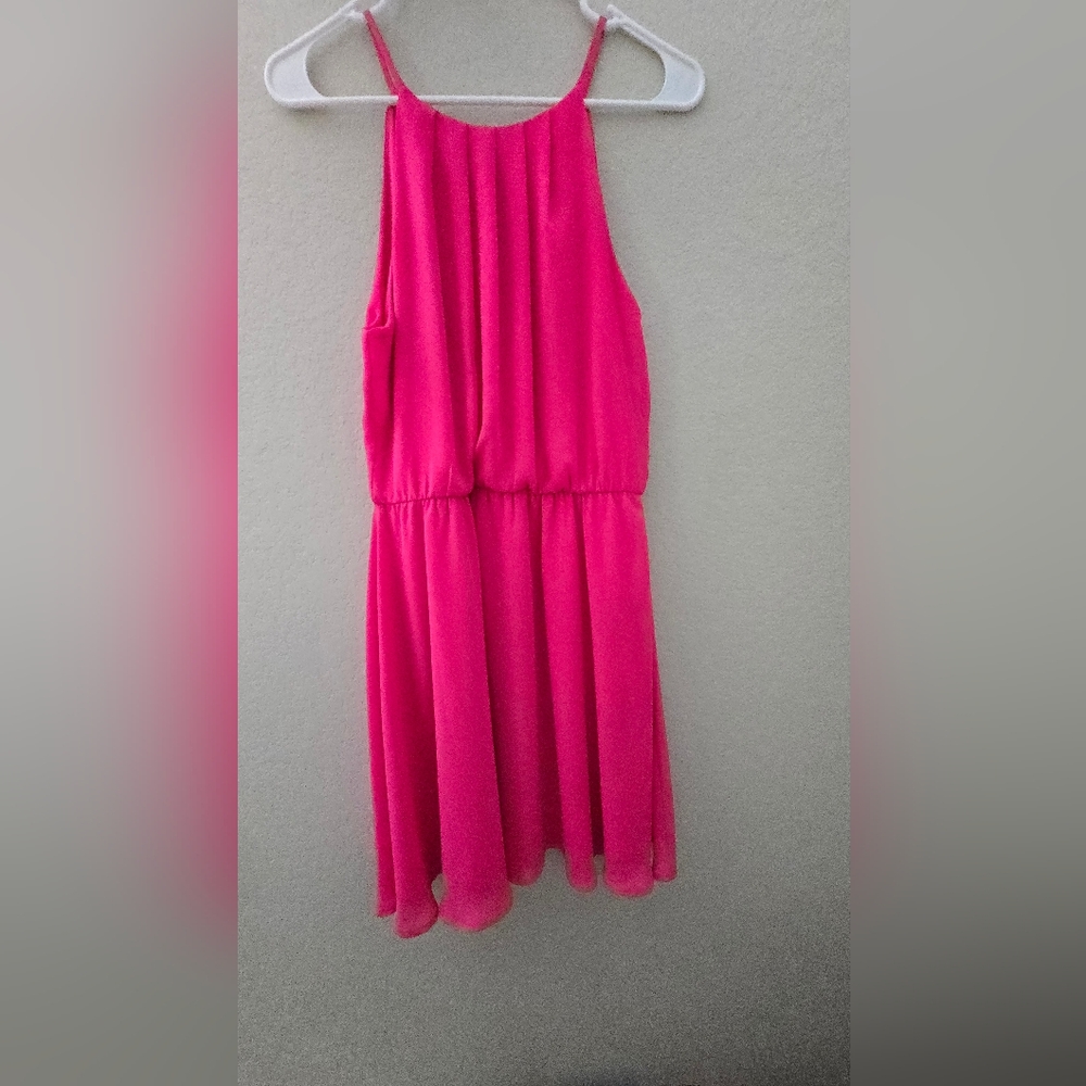 Vibrant Pink Sleeveless Dress